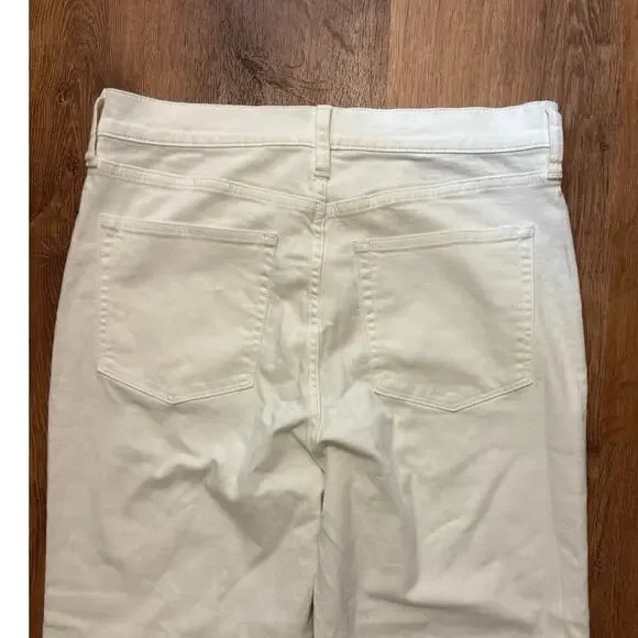 NWT J.Crew Wide Leg Crop Jean In All Day Stretch White Size 31 - Picture 9 of 9